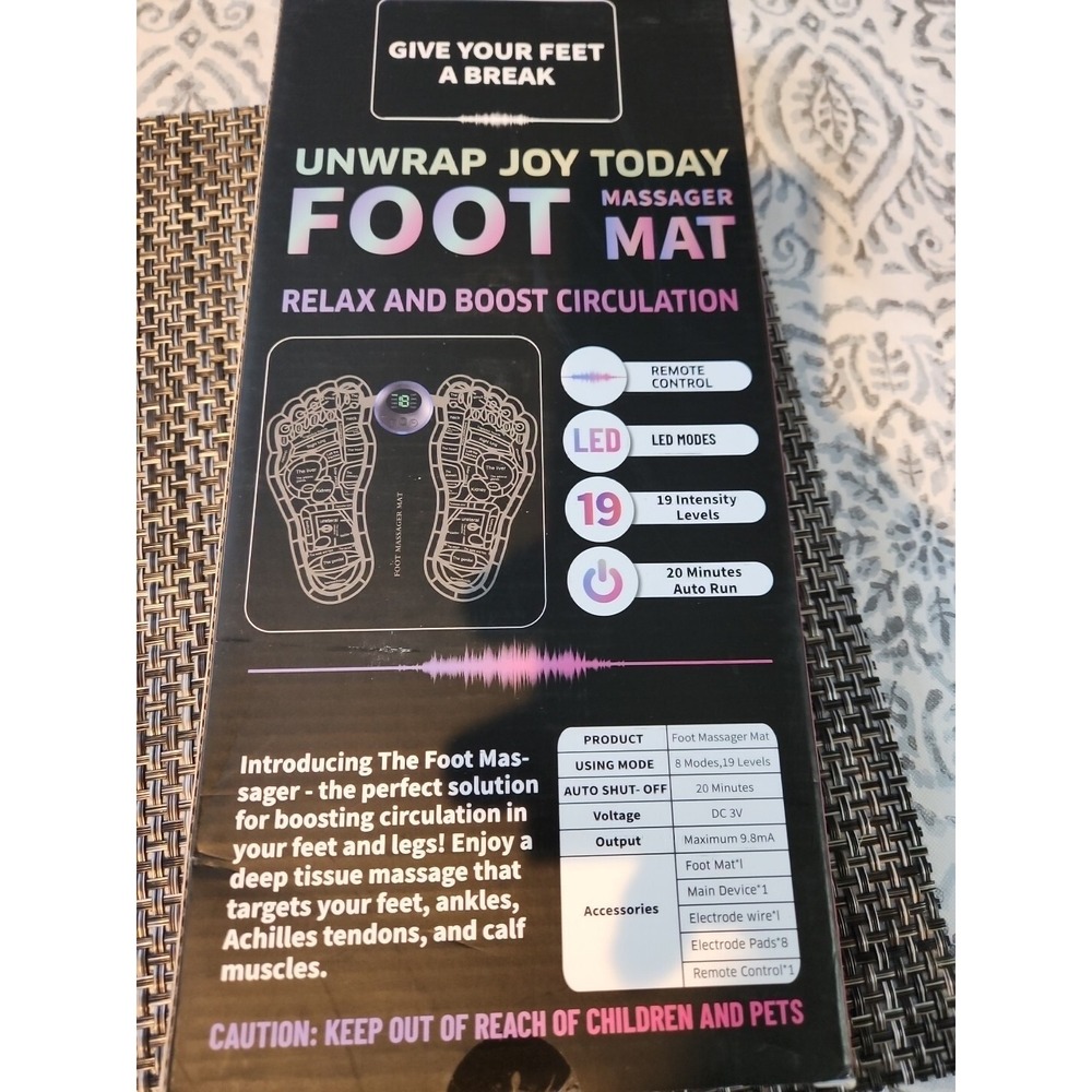 Foot Massager Mat For Neuropathy. Foot Massager For Circulation And Pain Relief.